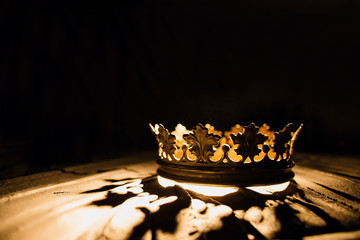 Crown of the real king on a black background. Game of Thrones.