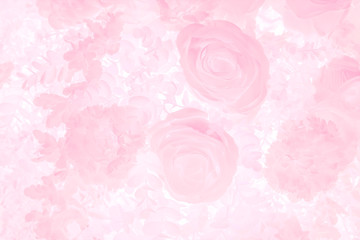 Abstract Beautiful pink tone rose flower design background.