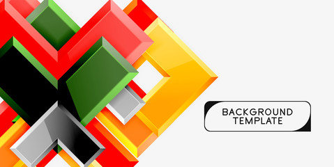 Fototapeta premium Glossy arrows geometric background