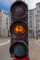 Traffic Light for Bicycle in City of St Gallen, Switzerland.