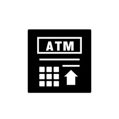 ATM silhouette icon. Clipart image isolated on white background