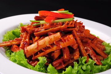 salad on a plate isolated on white background