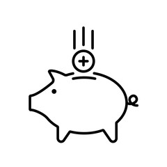 Collect point outline icon. Clipart image isolated on white background