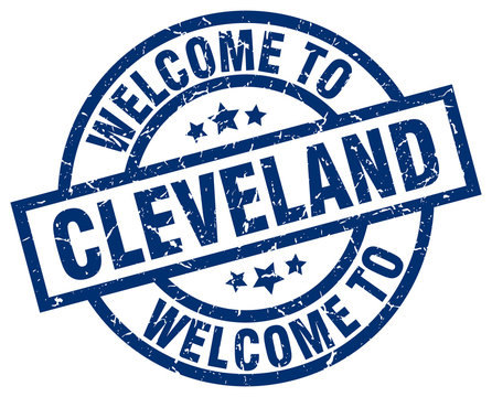 welcome to Cleveland blue stamp