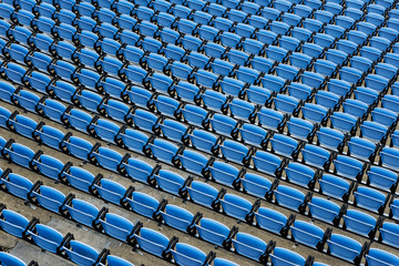 Empty stadium seating.