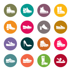 Footwear vector icons