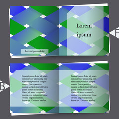 Fototapeta premium Colorful abstract 3d stripe background. Brochure template. Eps10 Vector illustration