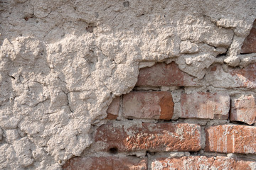 Brick wall texture of the old house, brick wall background
