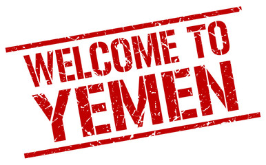 welcome to Yemen stamp
