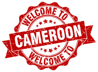 Fototapeta premium Cameroon round ribbon seal