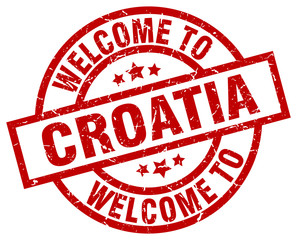 welcome to Croatia red stamp