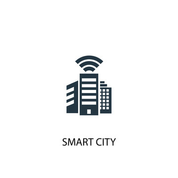 Smart city icon. Simple element illustration. Smart city concept symbol design. Can be used for web and mobile.