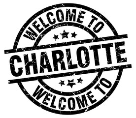 welcome to Charlotte black stamp