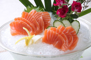 smoked salmon on a plate