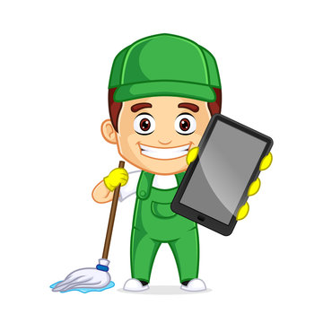 recommend clip art: Cleaning Service clipart cartoon mascot