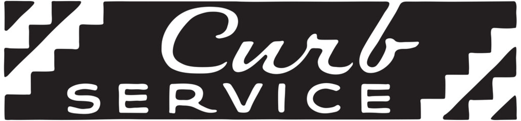 Curb Service 3 - Retro Ad Art Banner