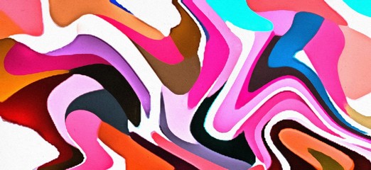 Abstract colorful varm chaotic waves elements background. Liquid effect rough conceptual texture. Beautiful colors pattern. Marbled style.