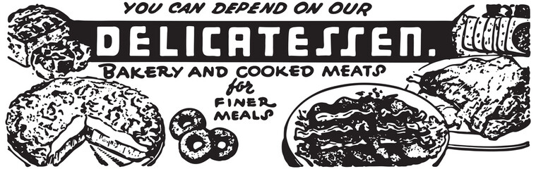 Delicatessen 2 - Retro Ad Art Banner