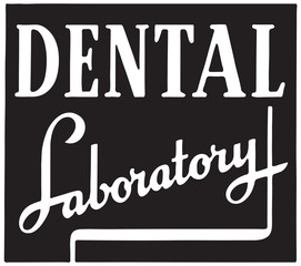 Dental Laboratory - Retro Ad Art Banner