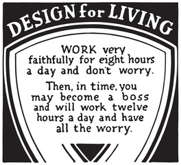 Design For Living - Retro Ad Art Banner