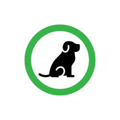 Vector Dogs Friendly Allowed Icon Sign