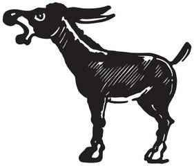 Donkey - Retro Ad Art Illustration