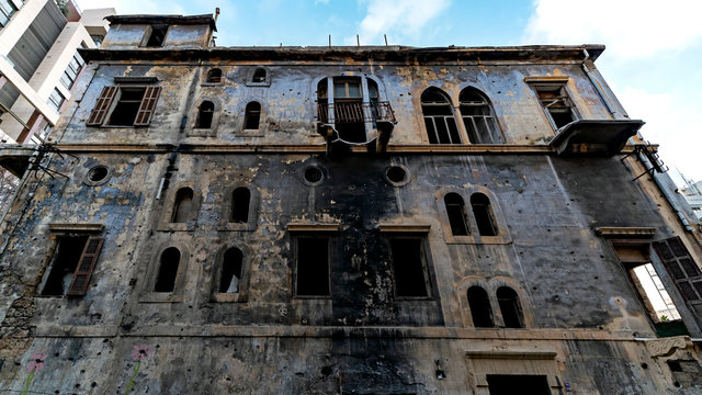 The Scars Of Lebanese Civil War Are Still Visible In The Ruined Mansions Of Central Beirut