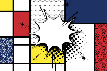 Comic text empty speech bubble pop art