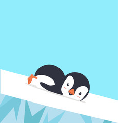 penguin slide on ice