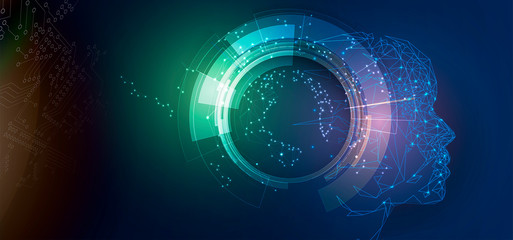 Conceptual technology illustration of artificial intelligence