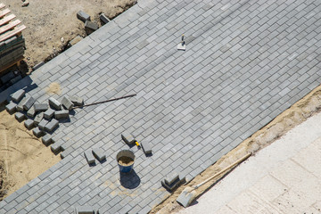 construction site on the street 