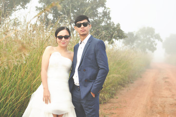 pre wedding photo of asian couple