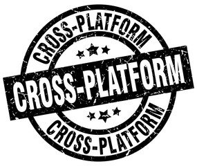 cross-platform round grunge black stamp