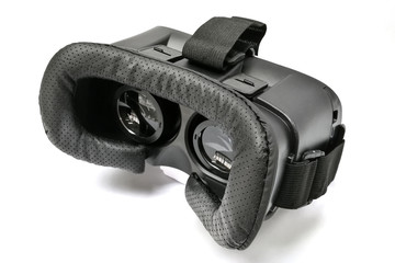 virtual reality glasses on white background