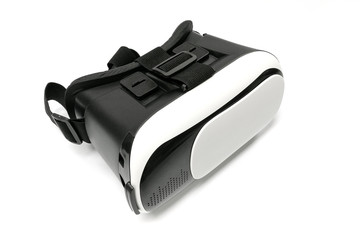 virtual reality glasses on white background