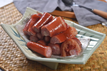 sausage with sauce