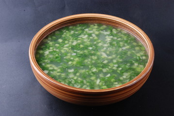 fresh green salad in a bowl