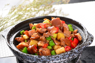 vegetables in a pan