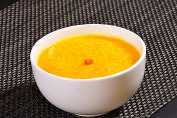bowl of pumpkin soup