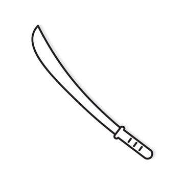japanese sword icon- vector illustration