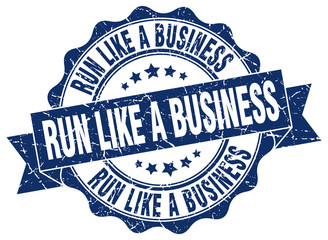 run like a business stamp. sign. seal