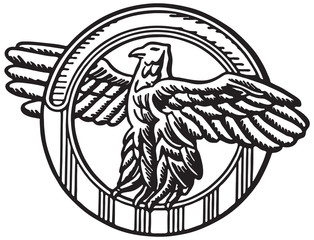 Eagle Symbol - Retro Ad Art Illustration