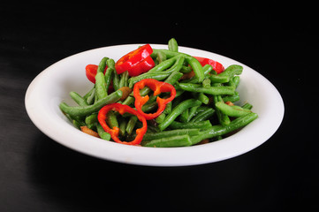 fresh vegetable salad with tomatoes and cucumbers