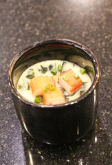 Steamed egg with crab sticks