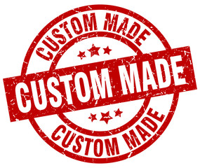 custom made round red grunge stamp