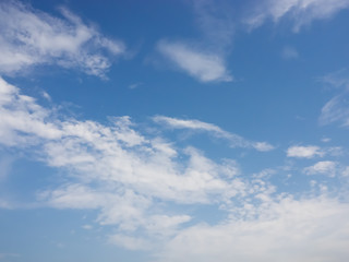 Beautiful white clouds with blue sky background, tiny clouds.