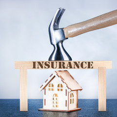 Home insurance concept. home protection insurance.