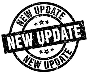 new update round grunge black stamp