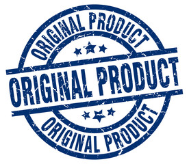 original product blue round grunge stamp