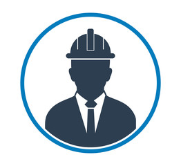 Male Engineer Profile Icon. Flat style vector EPS.